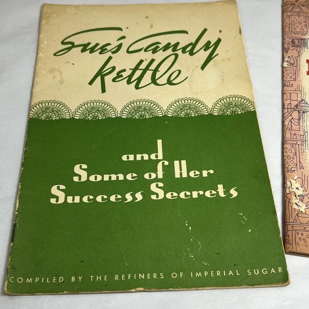 Lot of 2 Vintage Imperial Sugar Cookbooklets - Sugar Land Texas 1950 Sue's Candy